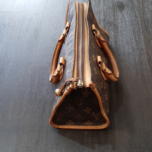 Louis Vuitton Triangle Monogram Leather Satchel